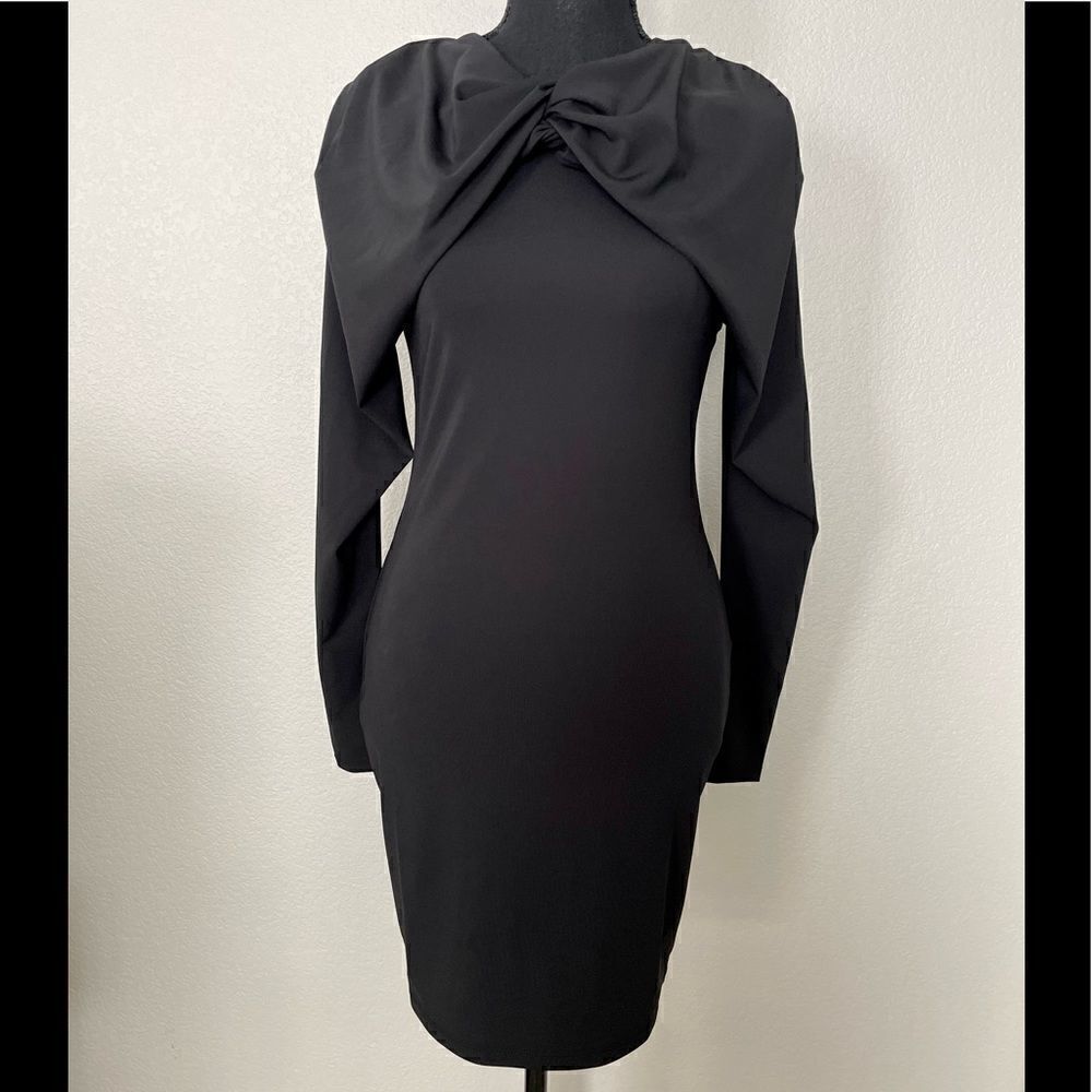 NWT Zara Knotted Overlay Back Slit Dress